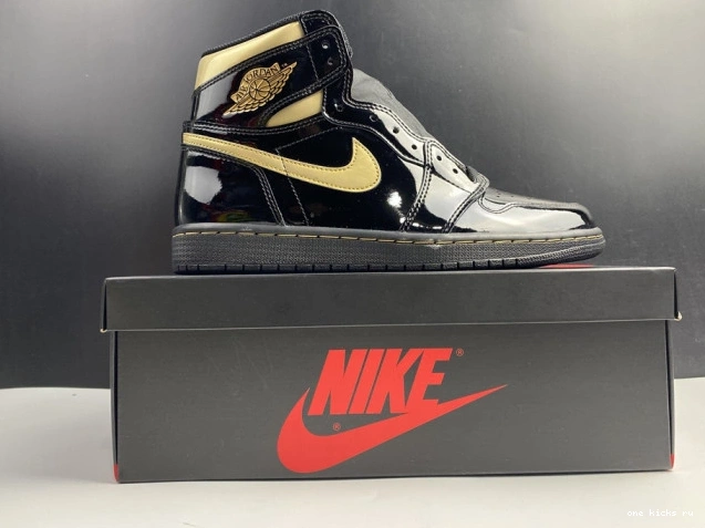 Chep Onekick 1 AIR GOLD BLACK METALLIC (2020) HIGH 555088-032 RETRO JORDAN 0823